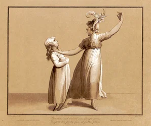 Portrét Sarah Siddonové prohlašující báseň Samuela Rogerse 27. dubna 1795